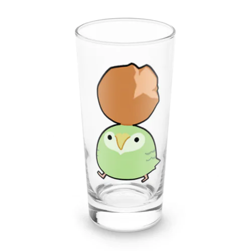 サーターアンダギーをゲットしてご満悦のカカポ Long Sized Water Glass