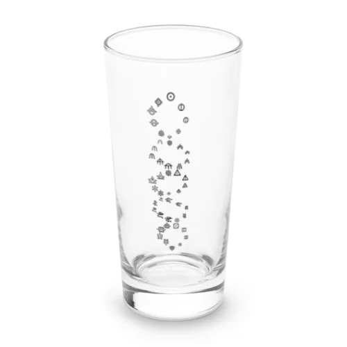 DNA風アワノウタ(ヲシテ文字) Long Sized Water Glass