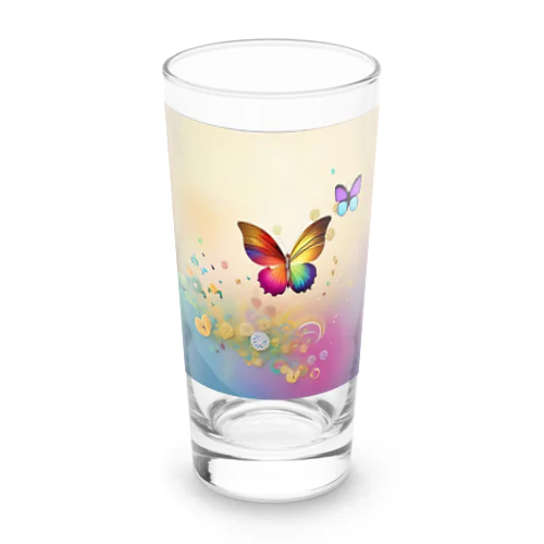 Healing Rainbow butterfly Long Sized Water Glass