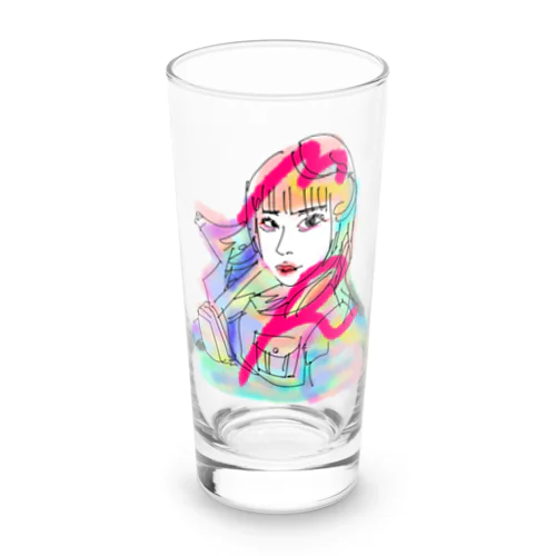 カラフル水彩れなチャン Long Sized Water Glass