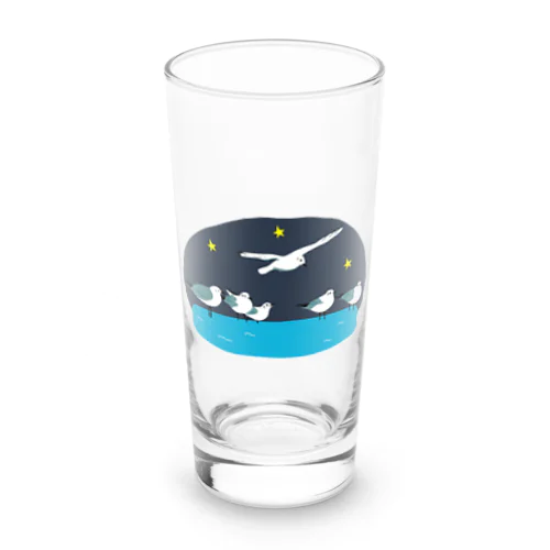 夜のユリカモメ　&昼ありも Long Sized Water Glass