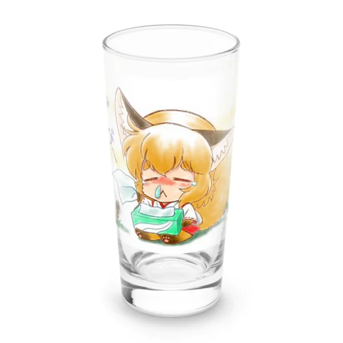 お稲荷ちゃん　花粉症ずびー Long Sized Water Glass