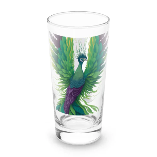 緑色の鮮やかな孔雀 Long Sized Water Glass