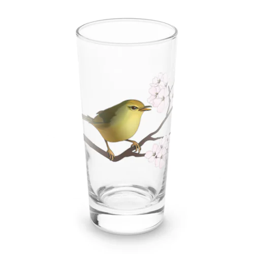 桜にウグイス Long Sized Water Glass