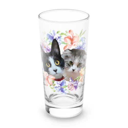 ゆきリン花輪(ネーム入) Long Sized Water Glass