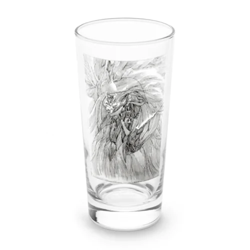 線で埋め尽くしたペン画 Long Sized Water Glass