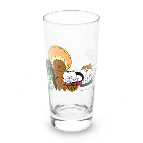 猫とキノコと時々犬 Long Sized Water Glass