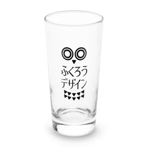 ふくろうデザイン ロゴ Long Sized Water Glass