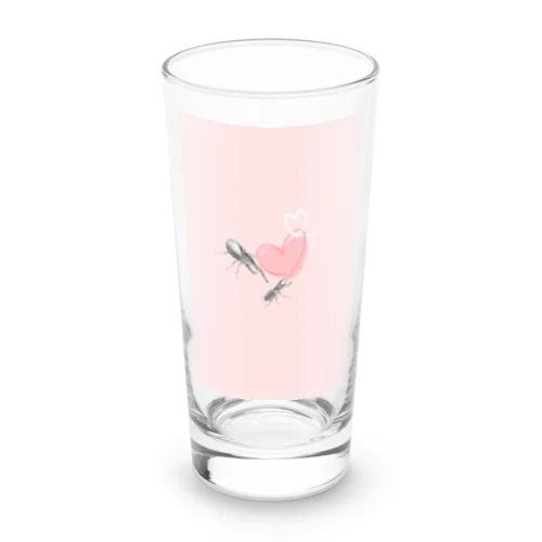 ハート×ヘラクレスオオカブト×クワガタ Long Sized Water Glass