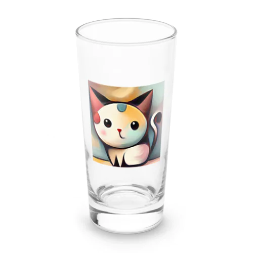 Mysterious Cat Long Sized Water Glass