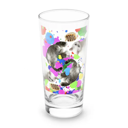 猫とたこ焼き(みるく＆もか) Long Sized Water Glass