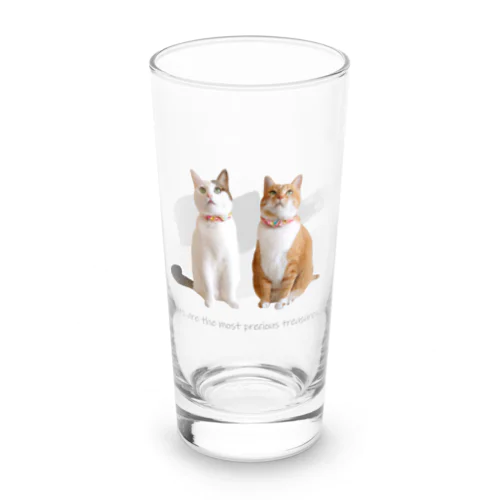 お座りねこ（グレー） Long Sized Water Glass