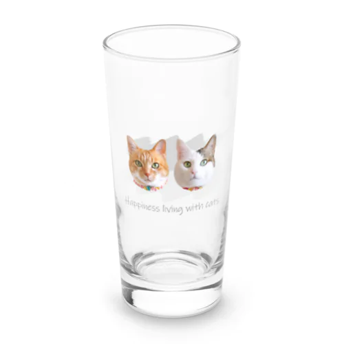 まんまるねこ（グレー） Long Sized Water Glass