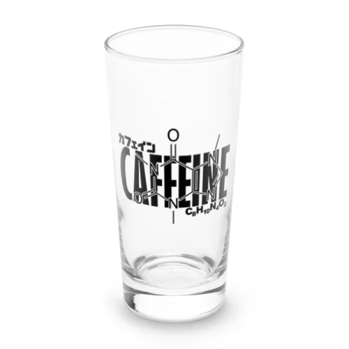 化学Tシャツ：カフェイン：コーヒー：紅茶：化学構造・分子式：科学：学問：理系 Long Sized Water Glass