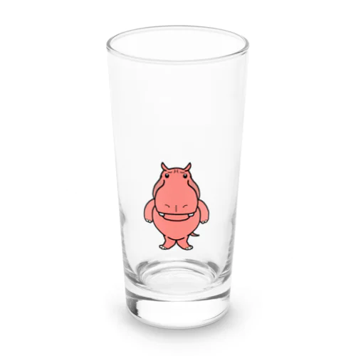 困惑フレンズ 「カバさん」by bakikeda Long Sized Water Glass