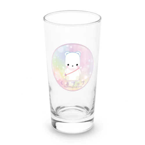 くまプップキラキラアイコン Long Sized Water Glass