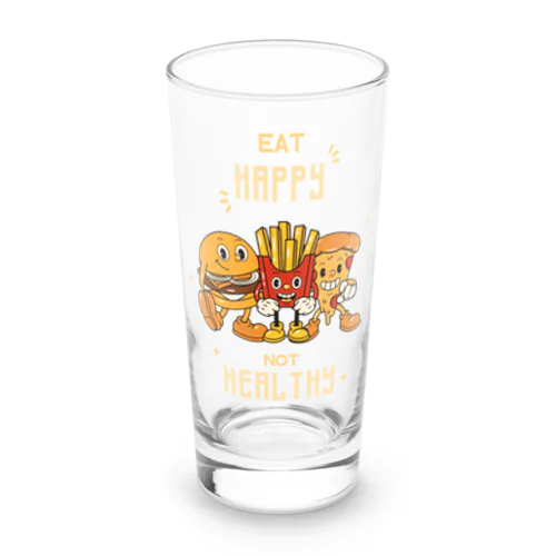 EAT HAPPY Long Sized Water Glass