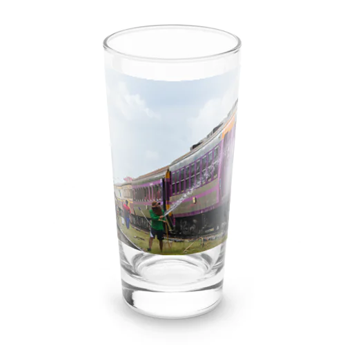 タイ鉄道で現役の12系客車が水浴びをする Long Sized Water Glass