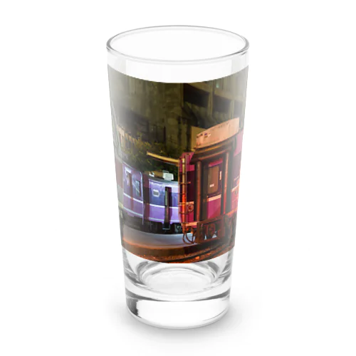 ブルートレインが輝くファランポーン駅の夜 Long Sized Water Glass