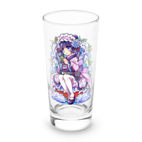 君は紫陽花-Ms.Hydrangea☂️ Long Sized Water Glass