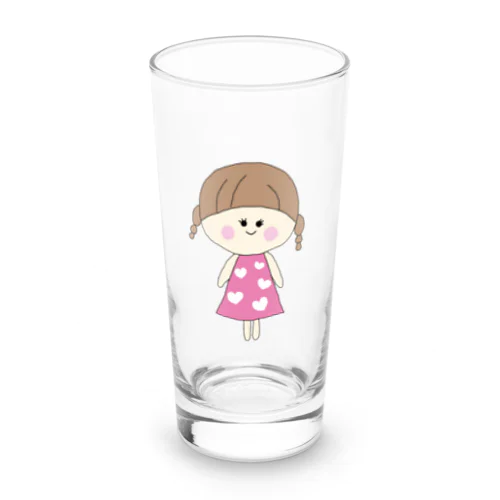 ラブリーな三つ編みの女の子 Long Sized Water Glass