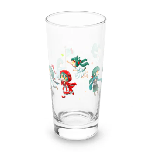 緑髪ちゃんズ(影なし) Long Sized Water Glass