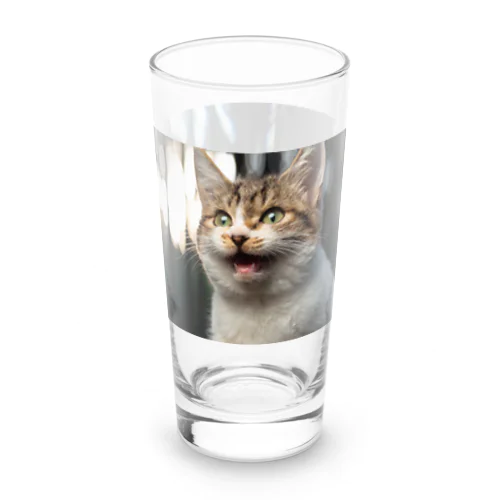 森の中で子猫がニャーン♪ Long Sized Water Glass