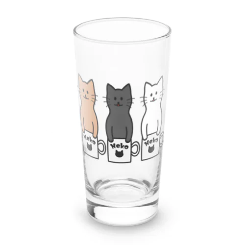 【猫コップ】 Long Sized Water Glass