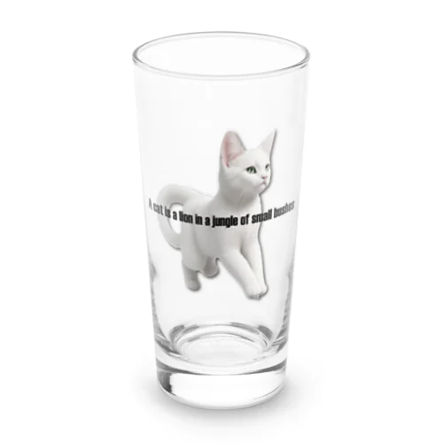 白い子猫 Long Sized Water Glass