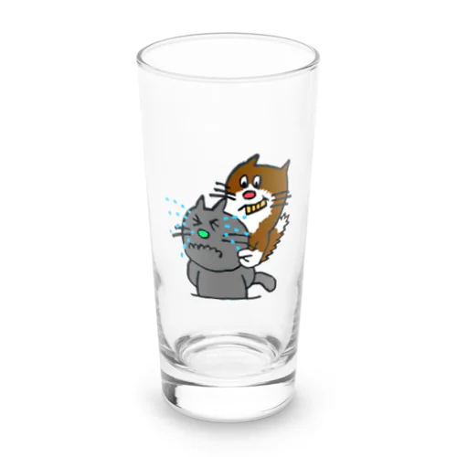 つねりたいいぢわるcat Long Sized Water Glass