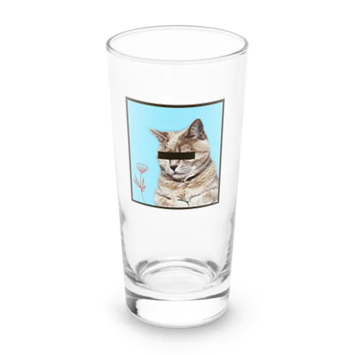 cat & flower Long Sized Water Glass