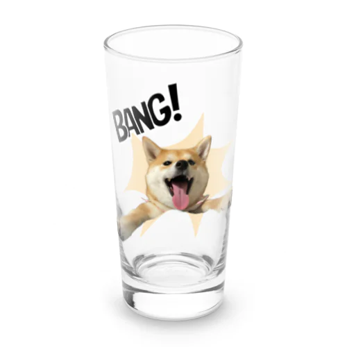 飛び出す柴犬 Long Sized Water Glass