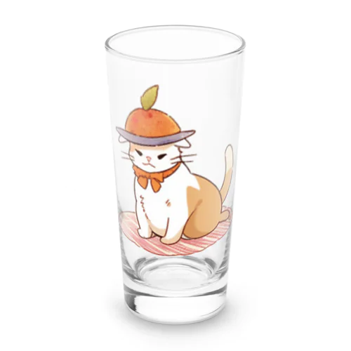 お腹ペコペコで具になっちゃったねこにゃん Long Sized Water Glass