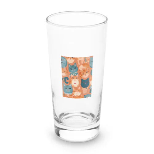 少し不思議なねこのアート Long Sized Water Glass