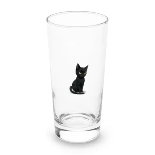 黒猫ボッチ Long Sized Water Glass