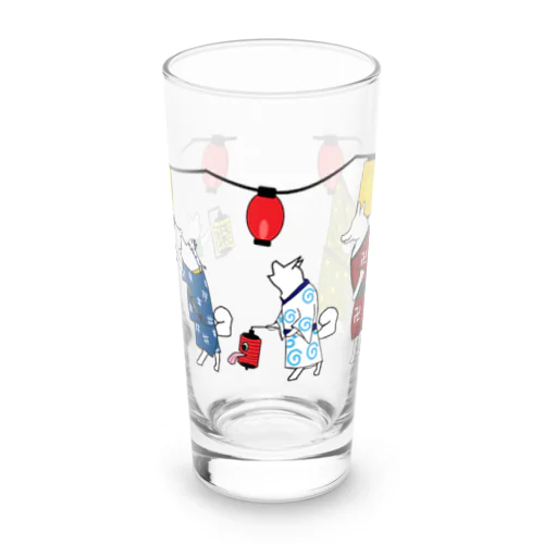 皆でお祭り楽しいな Long Sized Water Glass