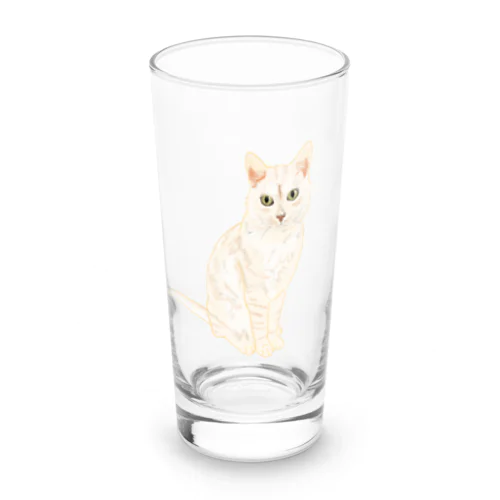 眉間は見た！キャット Long Sized Water Glass