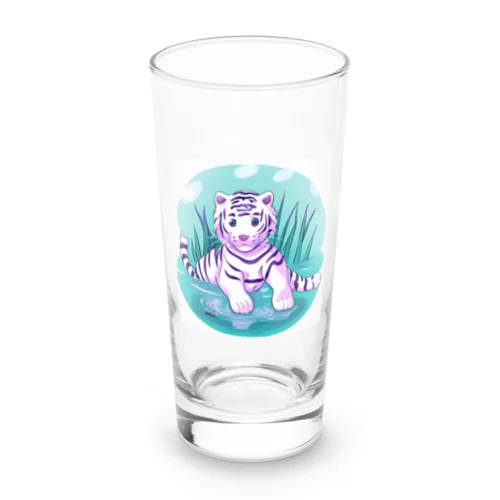 White Tiger Baby Sigi Long Sized Water Glass