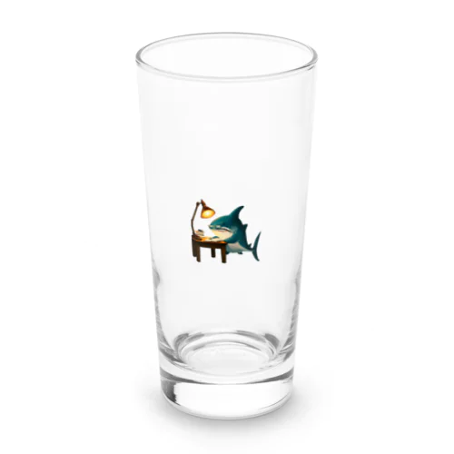 勉強するサメ君 Long Sized Water Glass