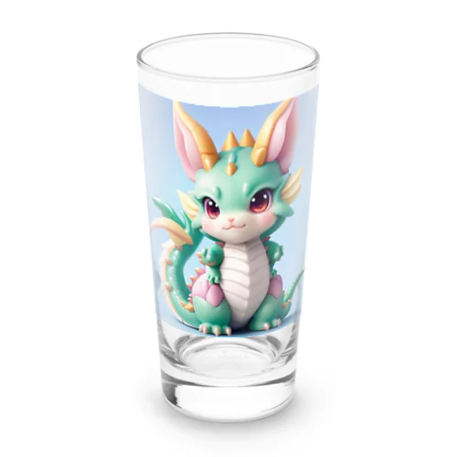 もふもふ村のグリーンドラゴン Long Sized Water Glass