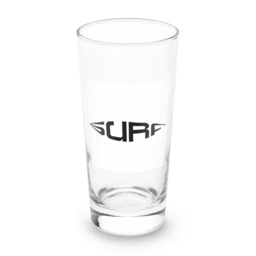 Surf design logo Long Sized Water Glass