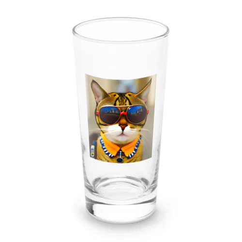 猫にサングラス Long Sized Water Glass