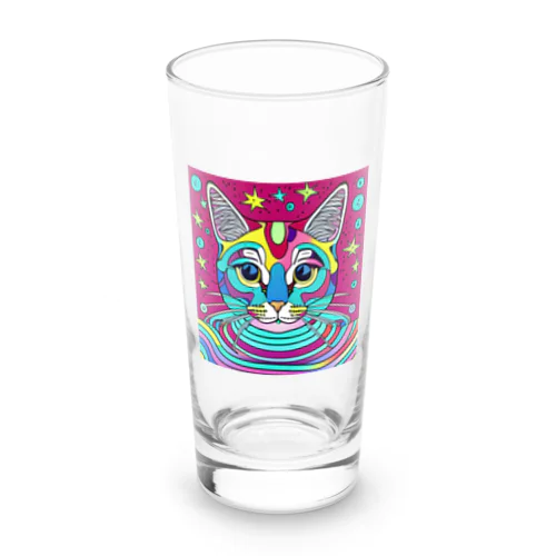 サイケデリックな猫 Long Sized Water Glass