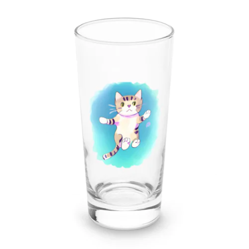 猫の大ジャンプ Long Sized Water Glass