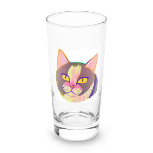 ふわふわネコ Long Sized Water Glass