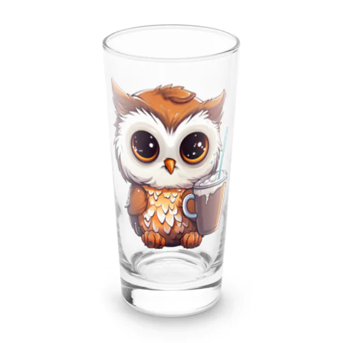 フクロウとコーヒー Long Sized Water Glass