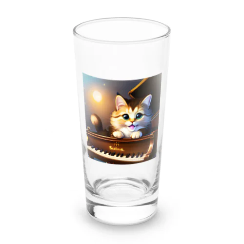 子猫ピアニスト-1 Long Sized Water Glass