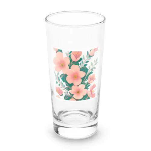 ピンク色の花 Long Sized Water Glass