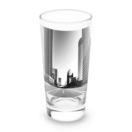 都市の鼓動：白黒で描くアーバンスケープ Long Sized Water Glass