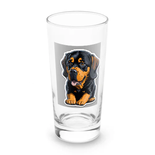 可愛い犬のイラスト Long Sized Water Glass